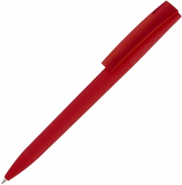 Ручка пластиковая шариковая Vivapens ZETA SOFT FROST , тёмно-красная