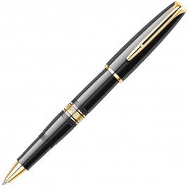 Ручка роллер Waterman Charleston 13007 T (S0701000) Black GT F черные чернила подар.кор.