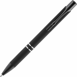 Ручка металлическая шариковая Vivapens KOSKO SOFT, чёрная с чёрным