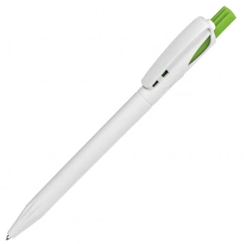 Шариковая ручка Lecce Pen TWIN WHITE, белая с зелёное яблоко