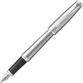 Ручка перьевая Parker Urban Core F309 (1931597) Metro Metallic CT F перо сталь нержавеющая подар.кор.