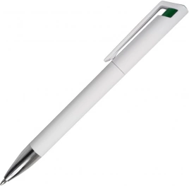 Ручка пластиковая шариковая Z-PEN, GRACIA, белая с зелёным
