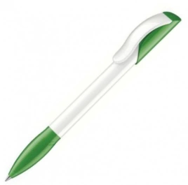 Шариковая ручка Senator Hattrix Polished Basic, белая с зелёным
