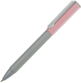 Ручка металлическая шариковая B1 Sweety, серая с розовым