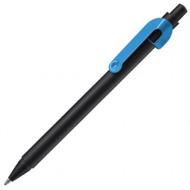 Ручка металлическая шариковая B1 Snake, чёрная с голубым