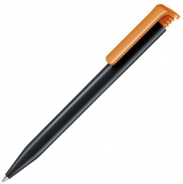 Шариковая ручка Senator Super-Hit Recycled, чёрная с оранжевым