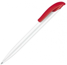 Шариковая ручка Senator Challenger Basic Polished, белая с красным