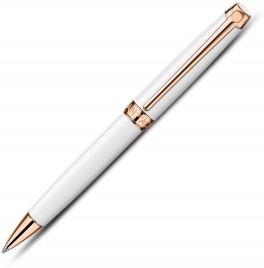 Ручка шариковая Carandache Leman Pink Gold (4789.581) White Rosegold подар.кор.