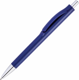 Ручка пластиковая шариковая Vivapens IGLA CHROME, тёмно-синяя