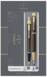 Набор Parker IM Core FK221 (2093216) Black GT ручка перьевая, ручка шариковая подар.кор.