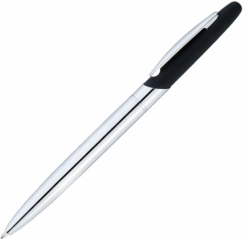 Ручка металлическая шариковая Vivapens Aris Soft, серебристая с чёрным