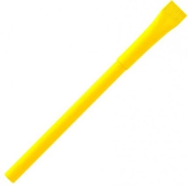 Ручка картонная шариковая Vivapens KRAFT, желтая