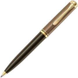 Ручка шариковая Pelikan Souveraen K 800 (PL813990) Brown Black SE M черные чернила подар.кор.