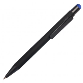 Ручка металлическая шариковая B1 FACTOR BLACK со стилусом, чёрная с синим