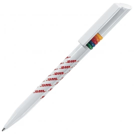 Шариковая ручка Lecce Pen GRIFFE ARCOBALENO, белая с разноцветной вставкой