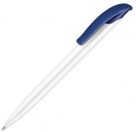 Шариковая ручка Senator Challenger Basic Polished, белая с тёмно-синим