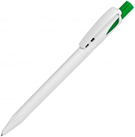 Шариковая ручка Lecce Pen TWIN WHITE, белая с ярко-зелёным