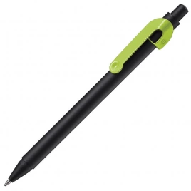 Ручка металлическая шариковая B1 Snake, чёрная с салатовым