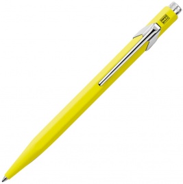 Ручка шариковая Carandache Office Popline (849.970) Yellow Fluo M синие чернила подар.кор.