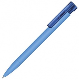 Шариковая ручка Senator Liberty Polished Bio Matt Clip Clear, голубая