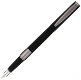 Перьевая ручка Senator Image Black Line, чёрная с серебристым
