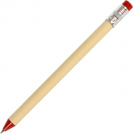 Ручка картонная шариковая Neopen N12, бежевая с красным