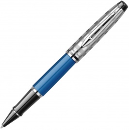 Ручка роллер Waterman Expert 3 DeLuxe (1904592) Obsession Blue CT F черные чернила подар.кор.