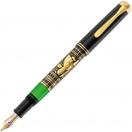 Ручка перьевая Pelikan Toledo M 700 (PL927822) черный серебро 925 пробы 11.68г M перо золото 18K с родиевым покрытием подар.кор.