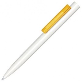 Шариковая ручка Senator Headliner Polished Basic, белая с жёлтым