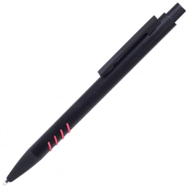 Ручка металлическая шариковая B1 Tatoo, чёрная с красным