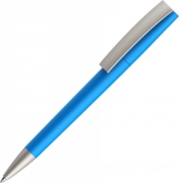 Ручка пластиковая шариковая Vivapens ZETA COLOR, голубая с серебристым