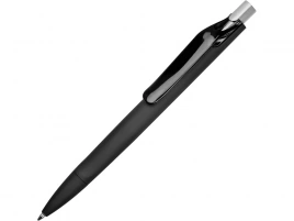 Ручка пластиковая шариковая Prodir DS6 PRR, черная с серебристой кнопкой