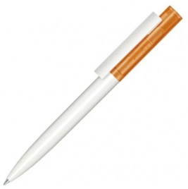 Шариковая ручка Senator Headliner Clear Basic, белая с оранжевым