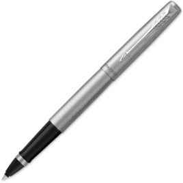 Ручка роллер Parker Jotter Core T61 (2089226) Stainless Steel CT серебристый M черные чернила подар.кор.