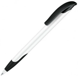 Шариковая ручка Senator Challenger Basic Polished Soft Grip, белая с чёрным