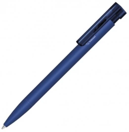 Шариковая ручка Senator Liberty Polished Bio Matt Clip Clear, тёмно-синяя