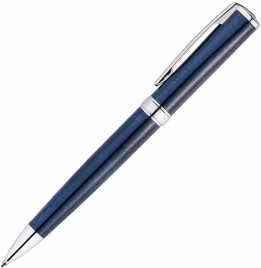 Ручка металлическая шариковая Vivapens Cosmo, синяя с серебристым
