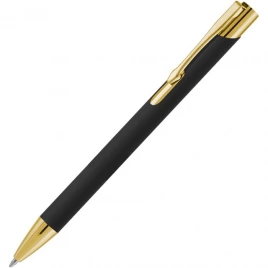 Ручка металлическая шариковая Z-PEN, Legend Soft Touch Mirror Gold, чёрная c золотистым