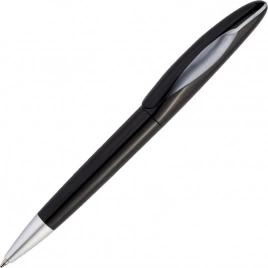 Ручка пластиковая шариковая Vivapens OKO, черная с серым