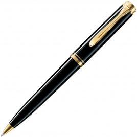 Ручка шариковая Pelikan Souveraen K 600 (PL980193) Black GT M черные чернила подар.кор.