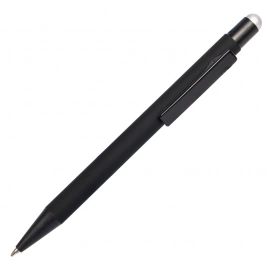 Ручка металлическая шариковая B1 FACTOR BLACK со стилусом, чёрная с серебристым