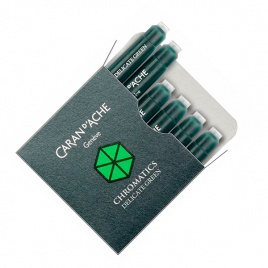 Картридж Carandache Chromatics (8021.221) Delicate green чернила для ручек перьевых (6шт)