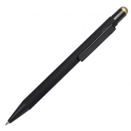 Ручка металлическая шариковая B1 FACTOR BLACK со стилусом, чёрная с золотистым