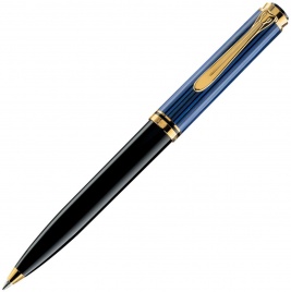 Ручка шариковая Pelikan Souveraen K 800 (PL997007) Black Bue GT M черные чернила подар.кор.