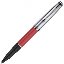 Ручка роллер Waterman Embleme (2100325) Red CT F черные чернила подар.кор.