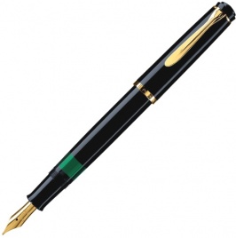 Ручка перьевая Pelikan Elegance Classic M200 (PL993915) Black GT F перо сталь нержавеющая/позолота подар.кор.
