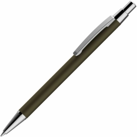 Ручка металлическая шариковая Vivapens MOTIVE, графитовая с серебристым