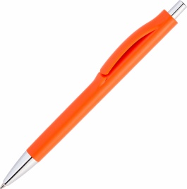 Ручка пластиковая шариковая Vivapens IGLA CHROME, оранжевая