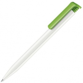 Шариковая ручка Senator Super-Hit Basic Polished, белая с салатовым