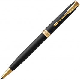 Ручка шариковая Parker Sonnet Core K528 (1931519) Matte Black GT M черные чернила подар.кор.